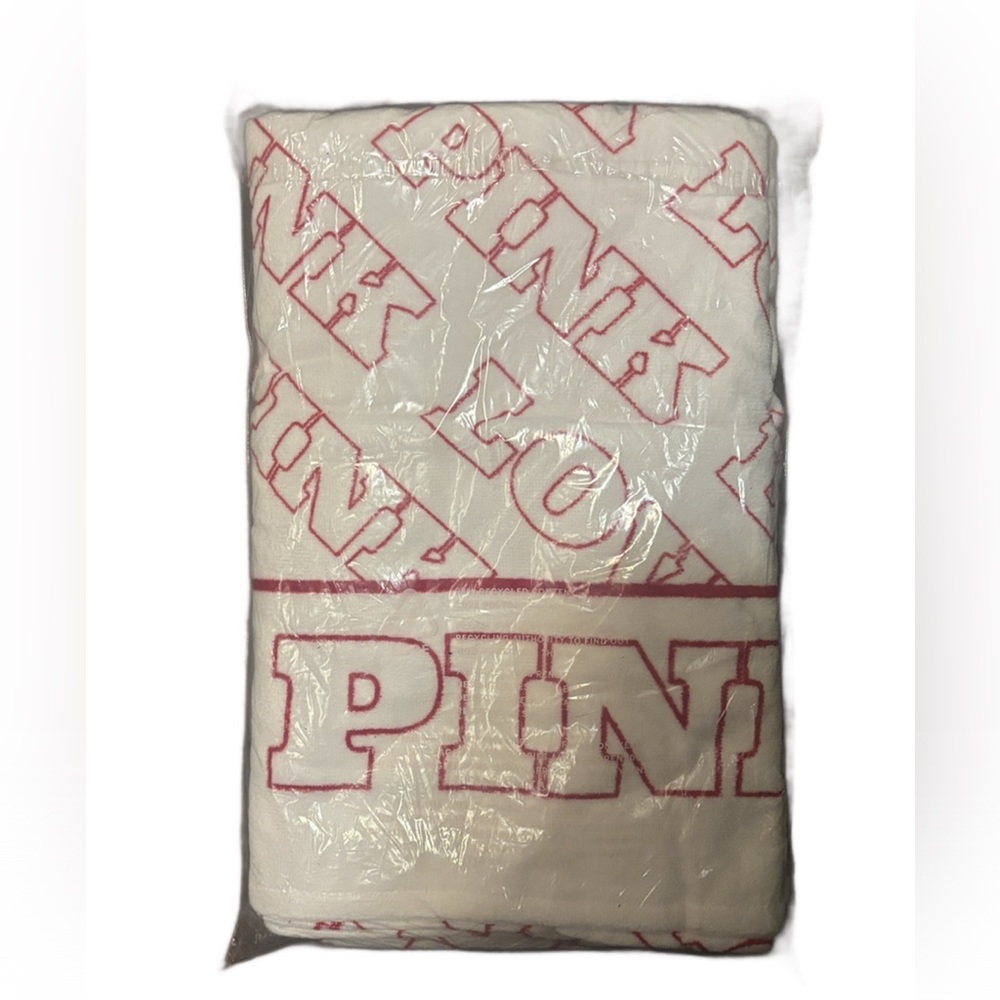 PINK VICTORIAS SECRET LOVE PINK TERRY TOWEL - Picture 3 of 7